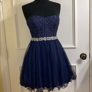 Midnight blue sparkle dress